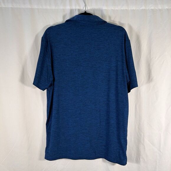 Under Armour Polo Shirt Men's Medium Blue Short Sleeve 1/4 Button Farm Links - Picture 7 of 9